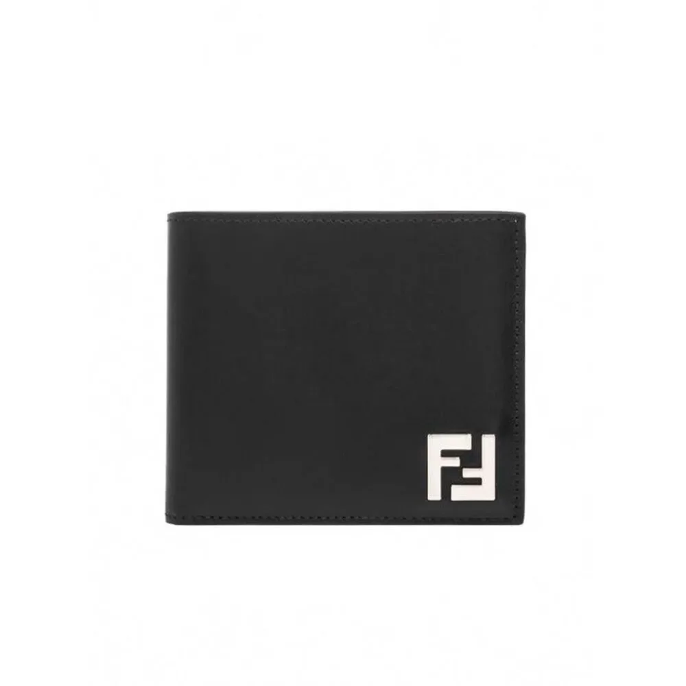Leather Bi-fold Wallet Square Coin Wallet